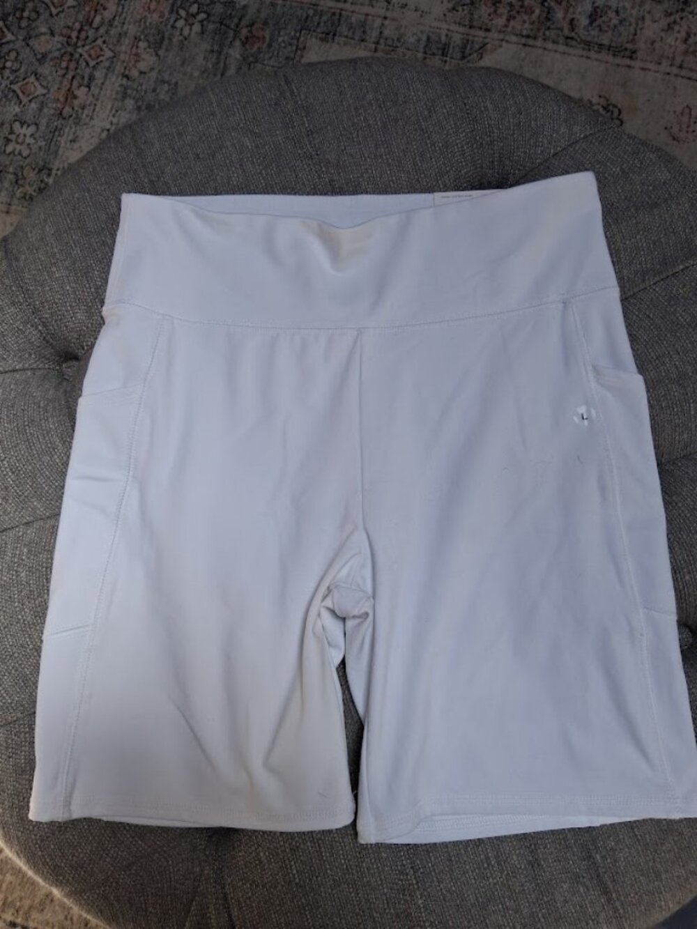 American Eagle Outfitters White Highest Rise Bike Shorts NWT Sz L